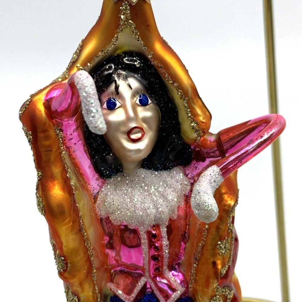 Vintage Whitehurst 6" Art Glass Butterfly Lady Dancer Cocoon Ornament Handblown - Picture 4 of 13